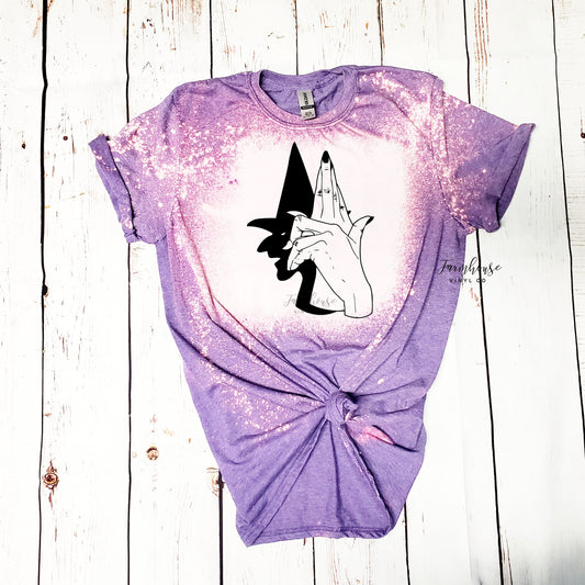 Witch Shirt / Halloween Shirts / Fall Fashion Her Mom Women / Bleached Witch Shirts / Crystals Full Moon BOHO Chic Shirt - Farmhouse Vinyl Co