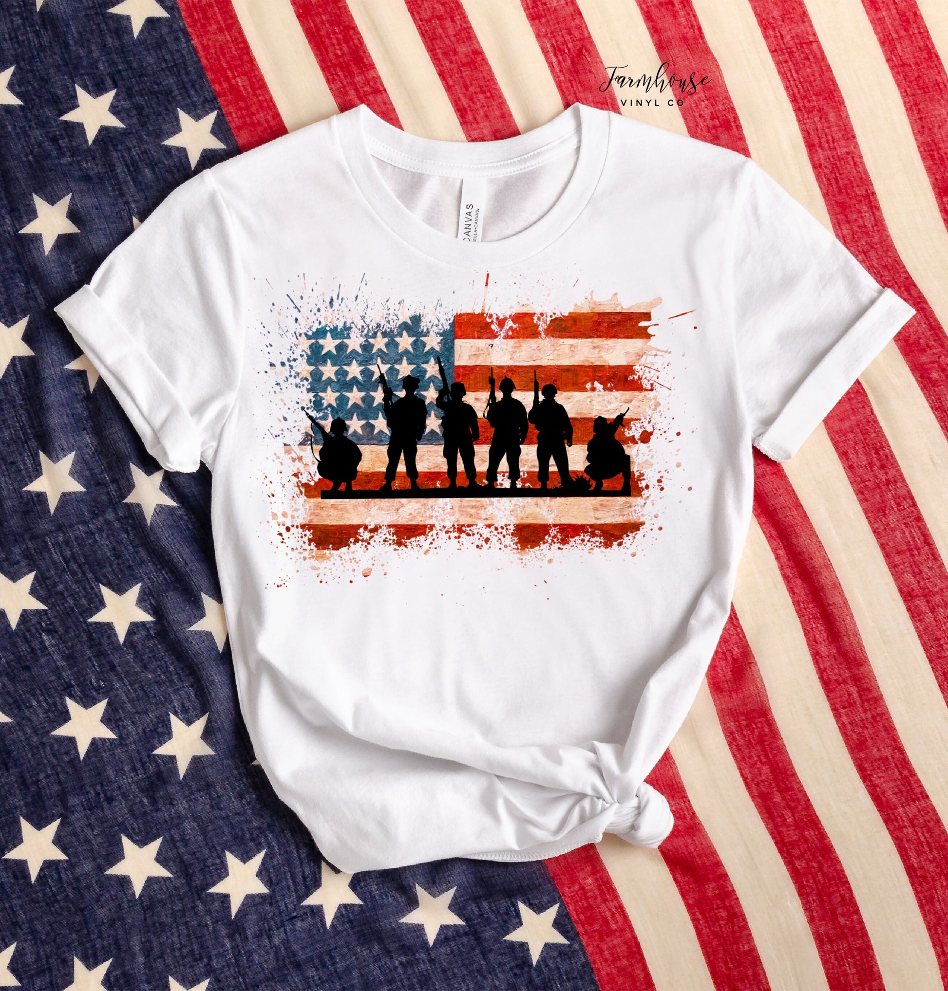 Support Our Troops Military Shirt / American Flag Shirt / Support Our Troops & Veterans / Freedom Shirt / Military Spouse Shirt / Veteran - Farmhouse Vinyl Co