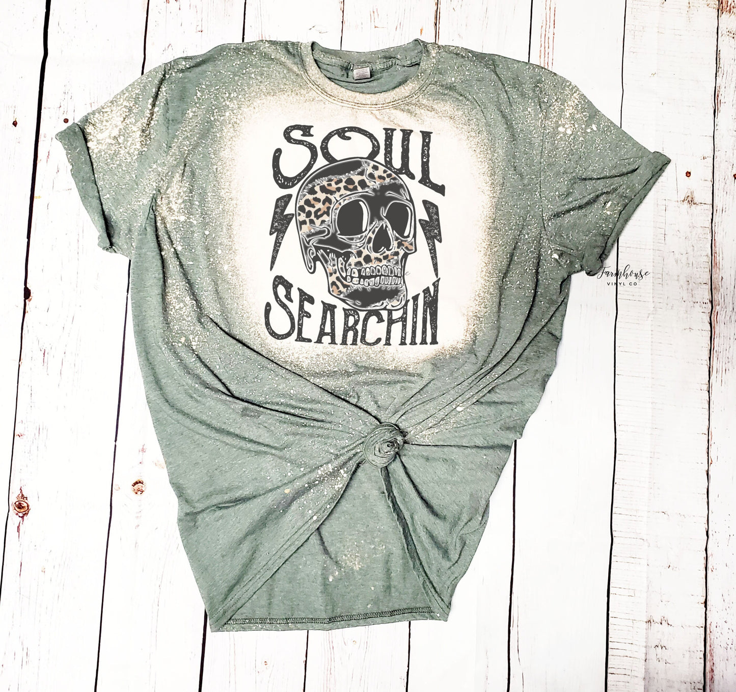 Soul Searchin' Skull Shirt / Halloween Shirt / Leopard Halloween Skull Shirt / Soul Searchin Leopard Skull Tshirt / Halloween Womens Shirt - Farmhouse Vinyl Co