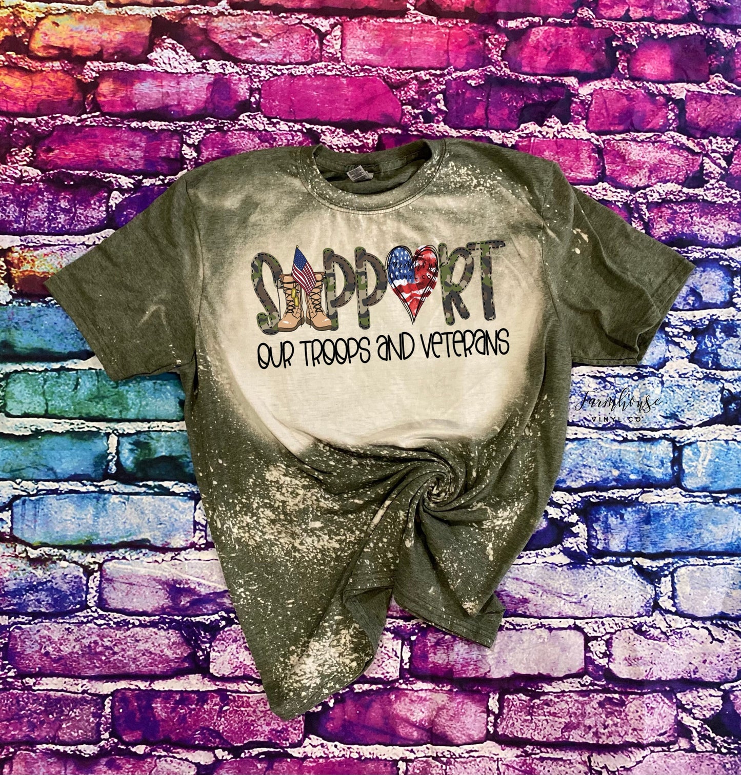 Support Our Troops Military Shirt / American Flag Shirt / Support Our Troops & Veterans / Freedom Shirt / Military Spouse Shirt / American - Farmhouse Vinyl Co
