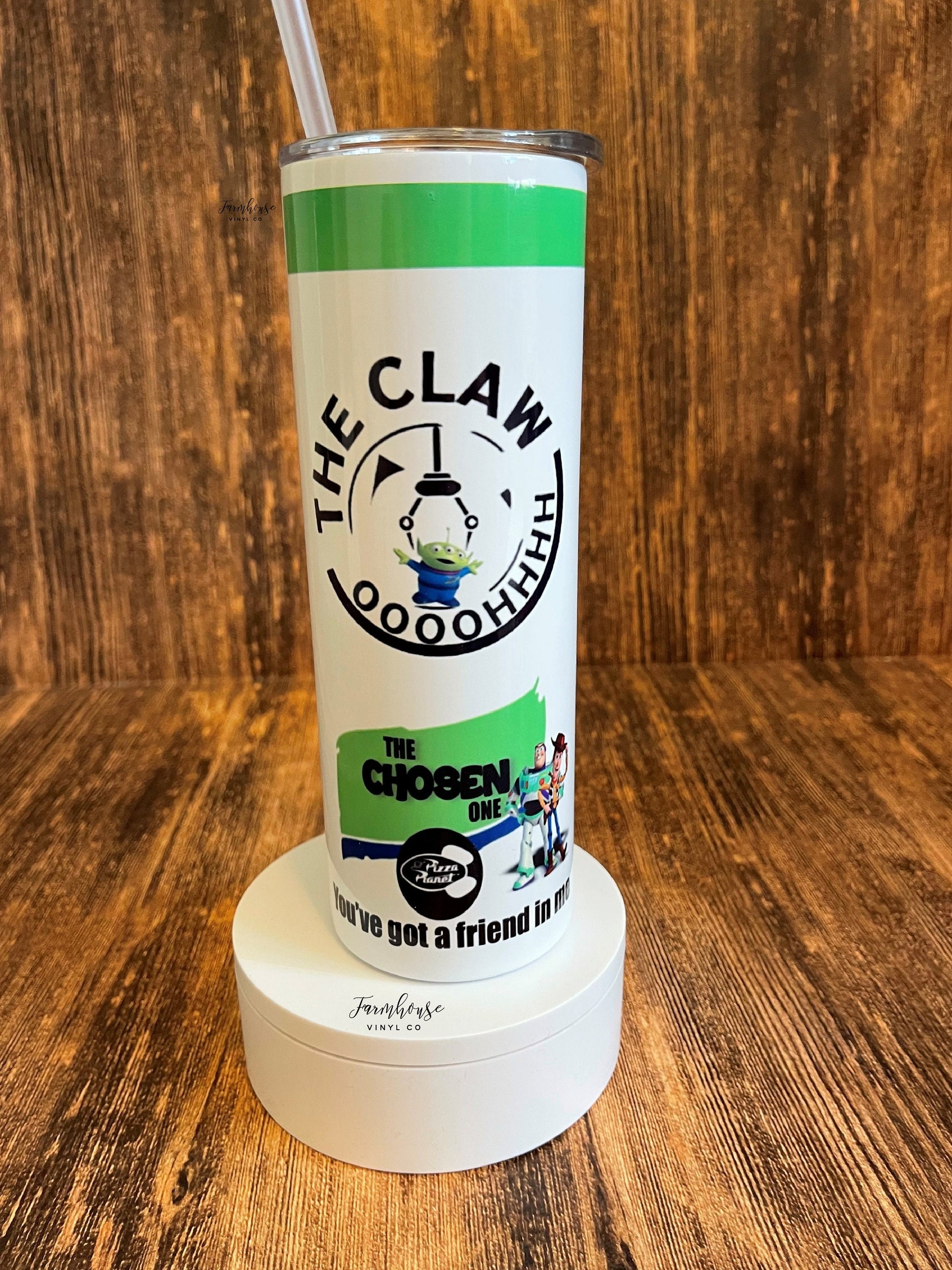 Funny Toy The Claw 20oz Tumbler / Magical Vacation Cup / The Chosen One Tumbler / Cowboy Space Ranger Alien Tumbler / Toy Fan Tumbler Cup - Farmhouse Vinyl Co