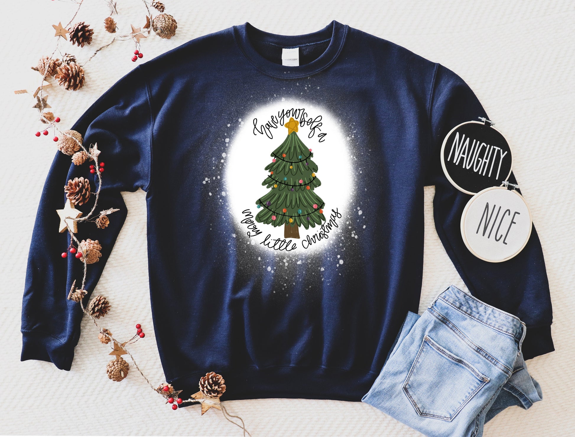 Have Yourself A Merry Little Christmas Sweatshirt Shirt / Chirstmas Tree Tee / Christmas Shirt / Classic Christmas Graphic Shirt / Xmas Tree - Farmhouse Vinyl Co