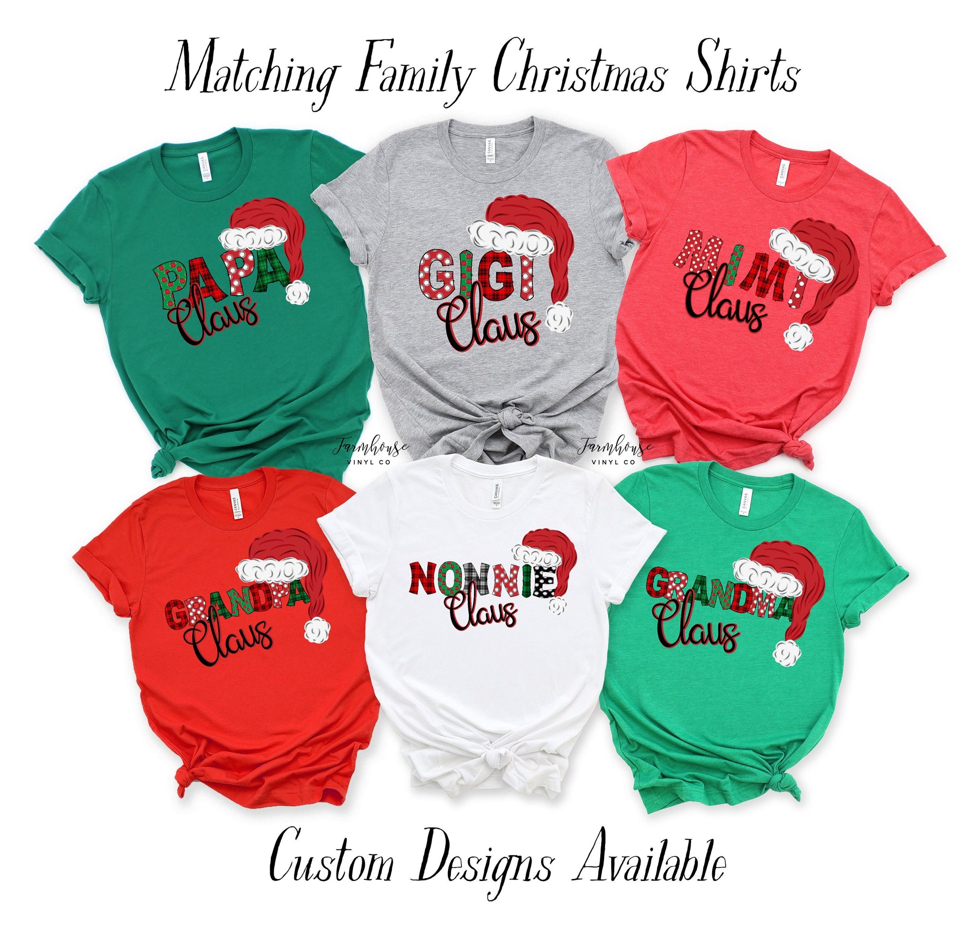 Christmas Shirt / Family Christmas Shirt / Matching Christmas Shirt / Custom Shirt / Christmas Group Shirts / Grandma Claus Shirt T-Shirt - Farmhouse Vinyl Co