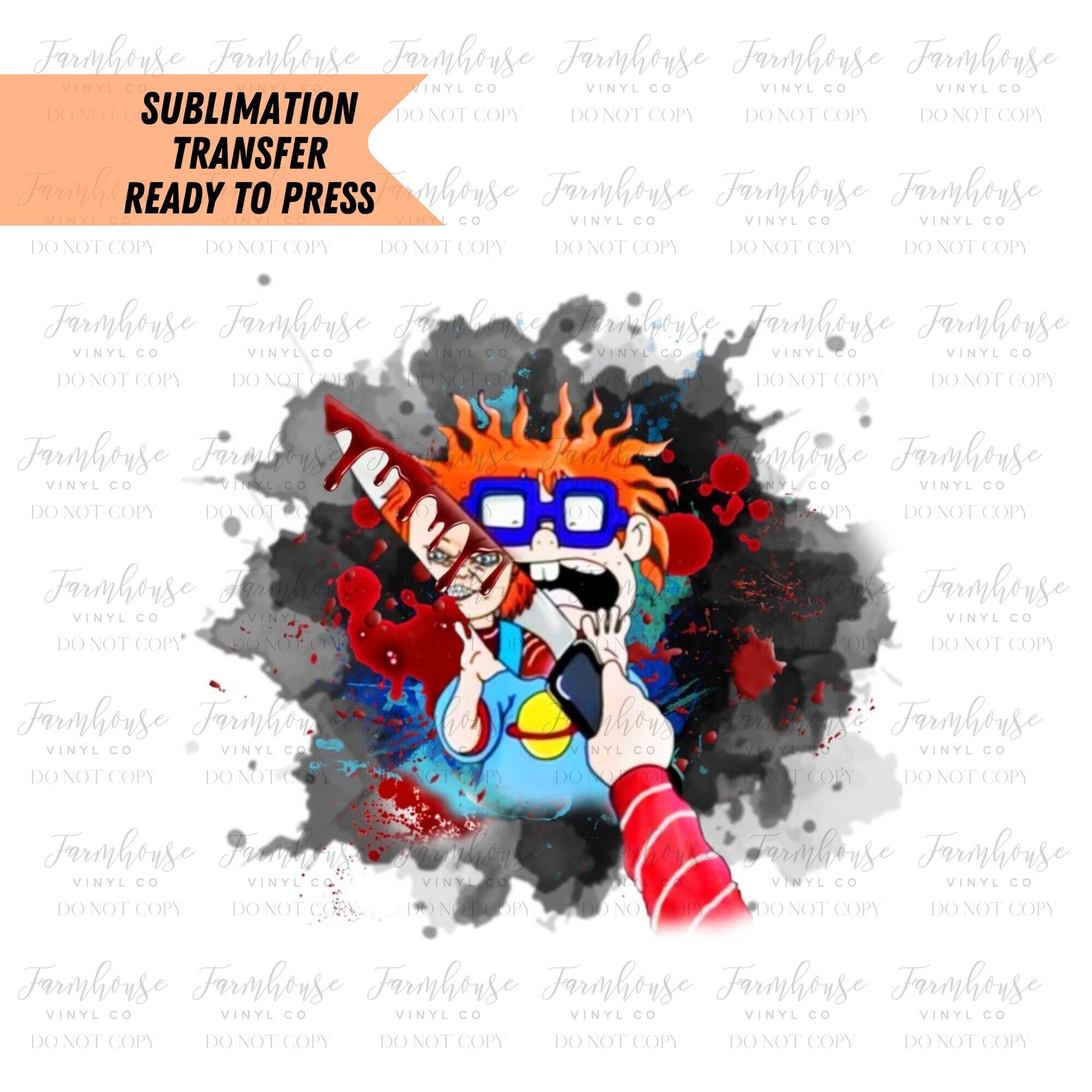 Chucky Chuckie Horror Halloween, Halloween, Sublimation Transfer, Horror Lover, Sublimation Transfer Ready Press, Halloween Heat Transfer - Farmhouse Vinyl Co