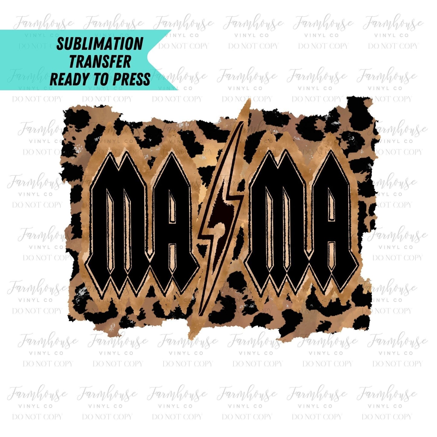 Mama Rock Leopard Design, Ready To Press, Sublimation Transfers, Sublimation, Transfer Ready To Press, Trendy Woman's Shirt Design - Farmhouse Vinyl Co