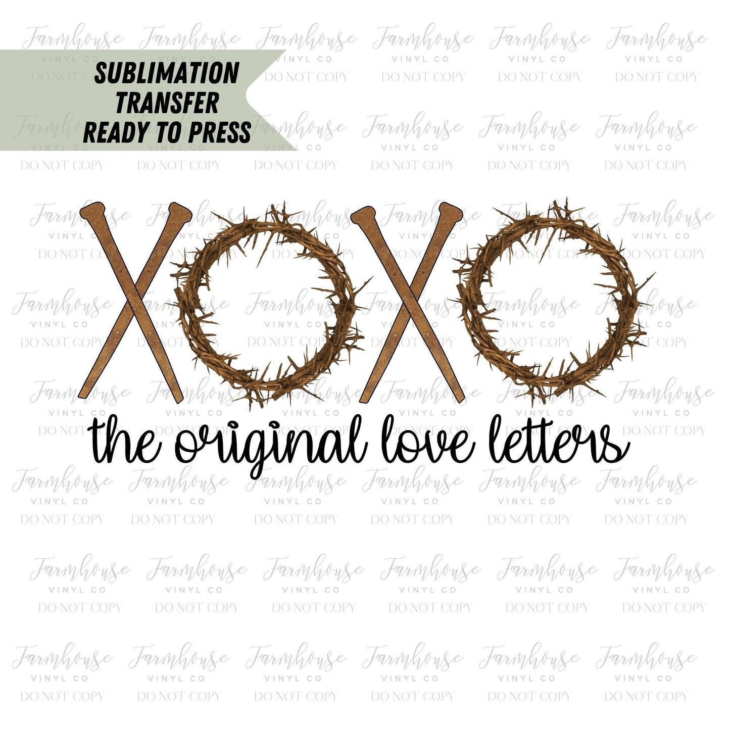 XOXO The Original Love Letters, Transfer Ready To Press, Bible Scripture Transfer, Personalized Easter Design Transfer, He is Risen Design - Farmhouse Vinyl Co