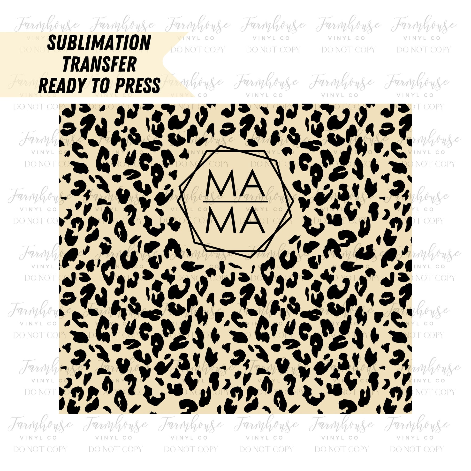 Leopard Mama Wrap, Tumbler Sublimation Transfer, Ready To Press, Heat Transfer, Skinny 20 OZ, Skinny 30 OZ, Mama Coffee Fuel Tumbler - Farmhouse Vinyl Co