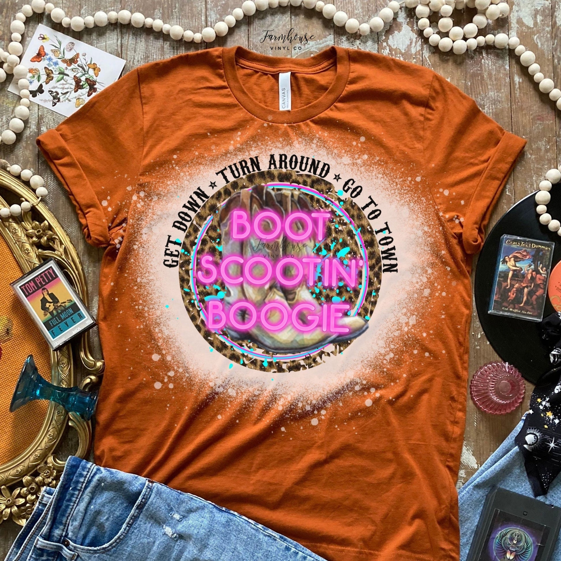 Brooks Dunn Boot Scootin’ Boogie Bleached Shirt / Trendy shirt / Country Music Fan Shirt / 90s country music artist / Music Bleached Shirt - Farmhouse Vinyl Co