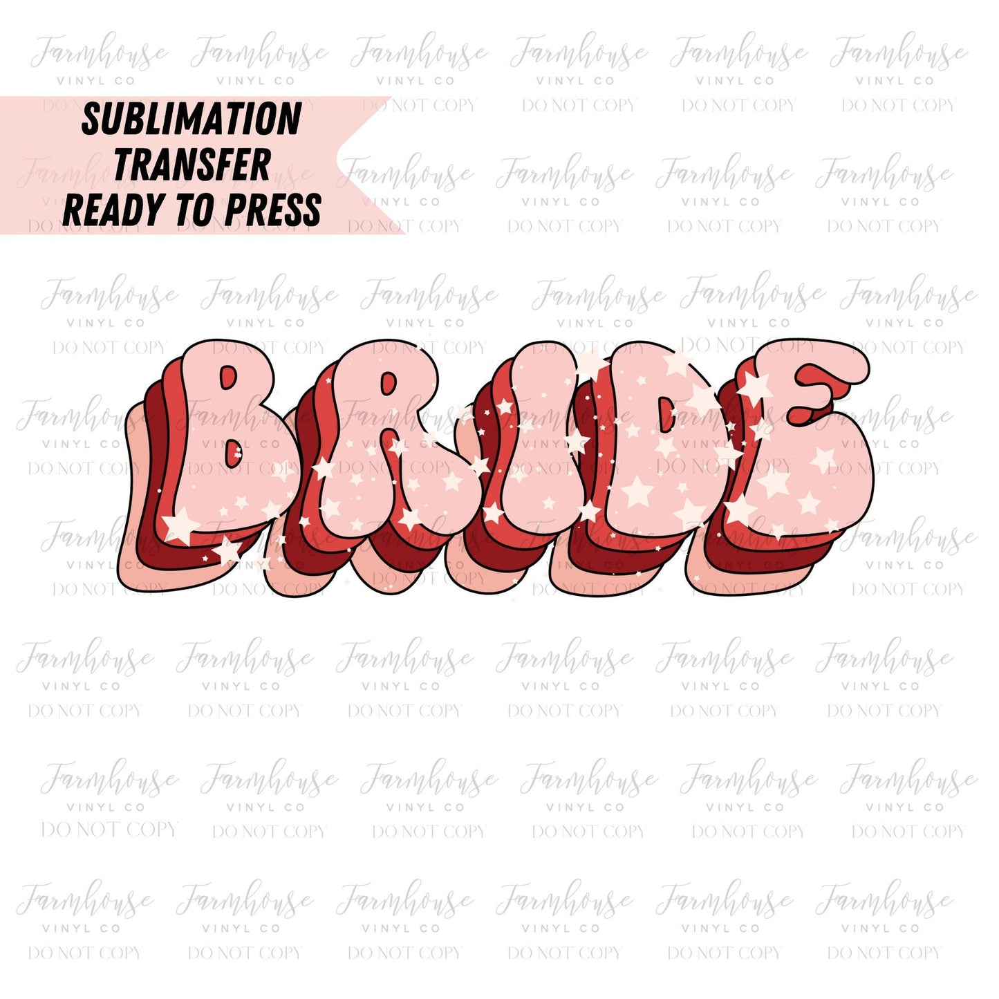 Retro Bride Babe Bachelorette Design Ready to Press Sublimation Transfer - Farmhouse Vinyl Co
