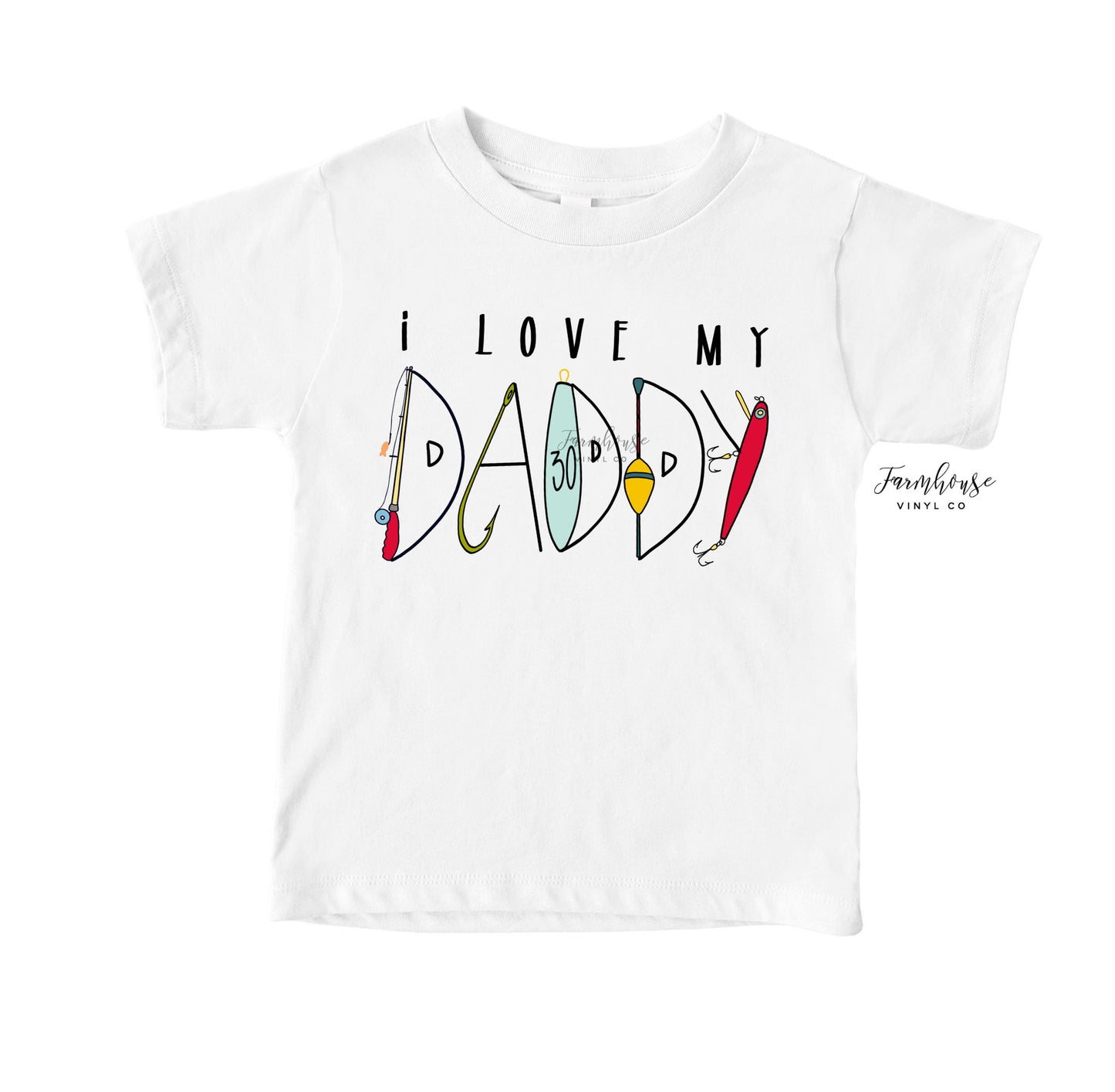 I Love My Daddy Shirt / Fishing Kids Shirt / Fathers Day Shirt Gift / Fishing Lures / Kids Fathers Day Shirt - Farmhouse Vinyl Co