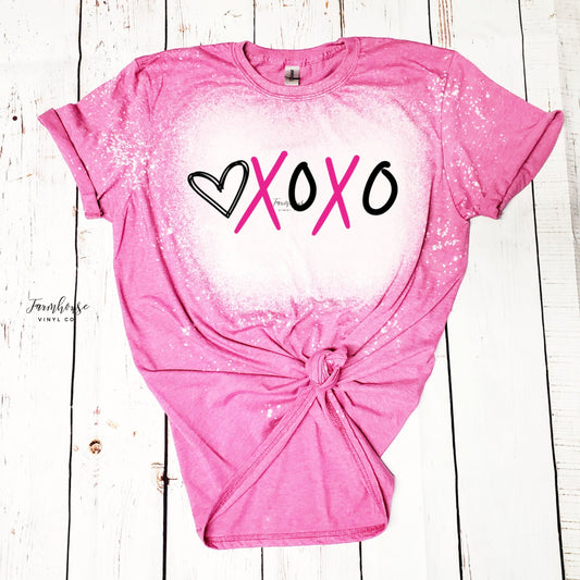 XOXO Love Hippie Retro Font Tee Shirt / Positive Quote Sweatshirt Tee / Retro Round Shirt / Hippie Tie Dye / Trendy Retro T Shirt - Farmhouse Vinyl Co