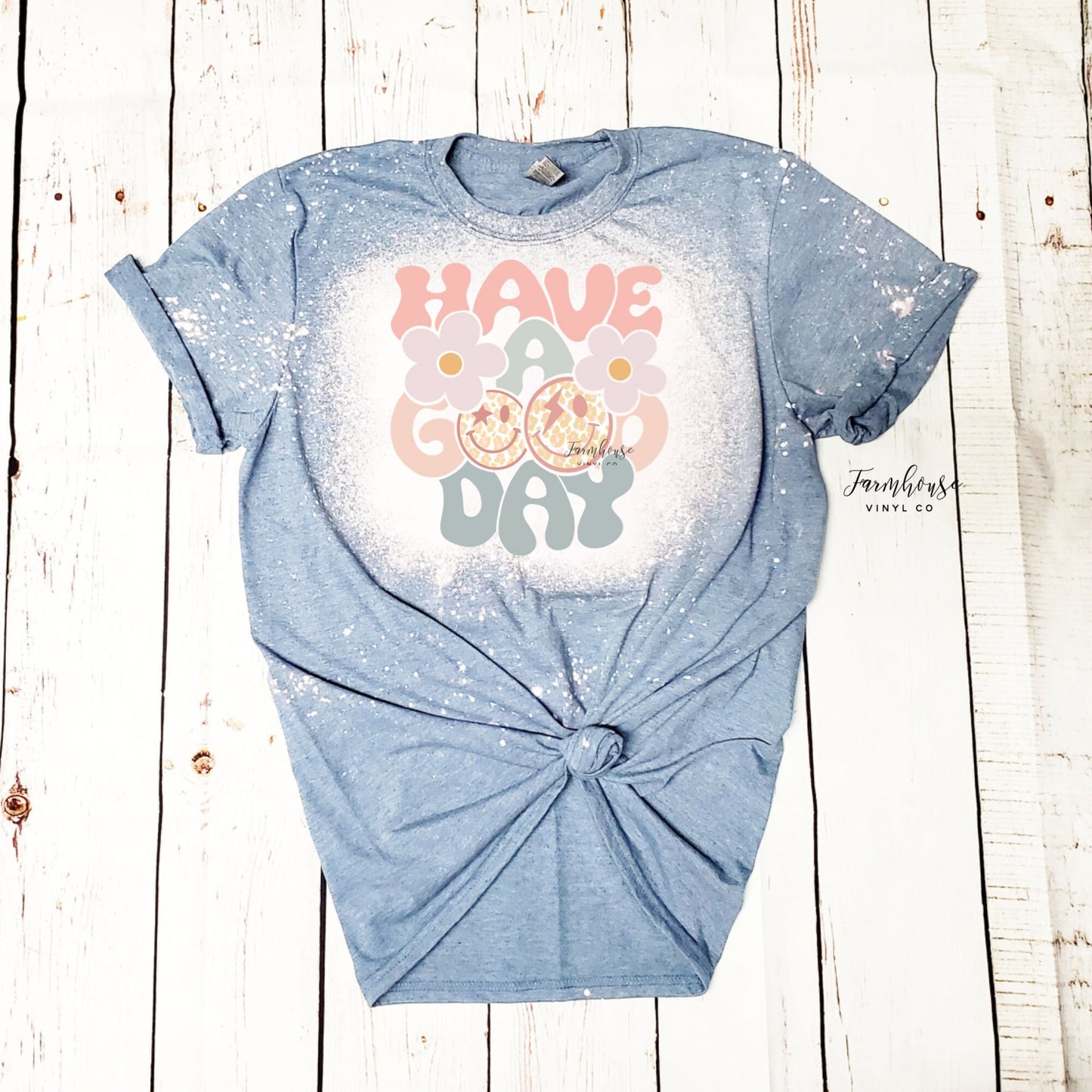 Have A Good Day Hippie Retro Font Tee Shirt / Positive Quote Sweatshirt Tee / Floral  Shirt / Hippie Tie Dye / Trendy Retro T Shirt - Farmhouse Vinyl Co