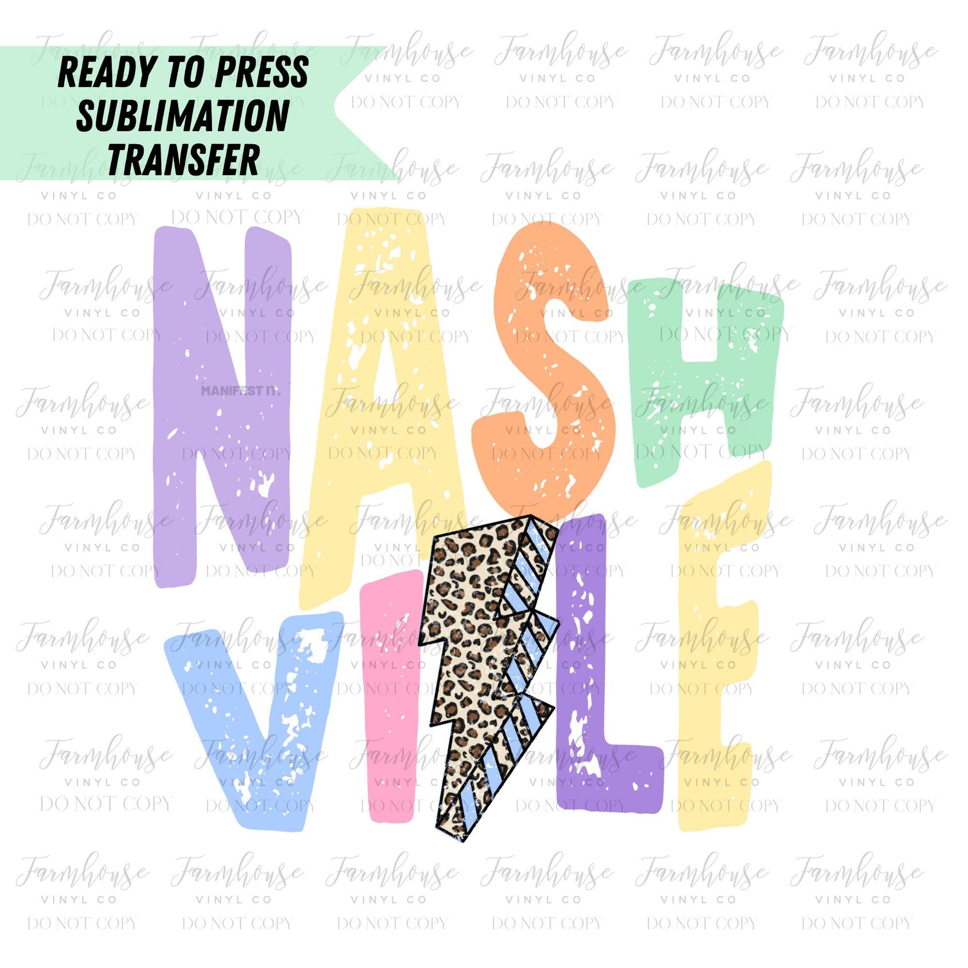 Nashville Leopard Distressed Ready To Press Sublimation Transfer - Farmhouse Vinyl Co