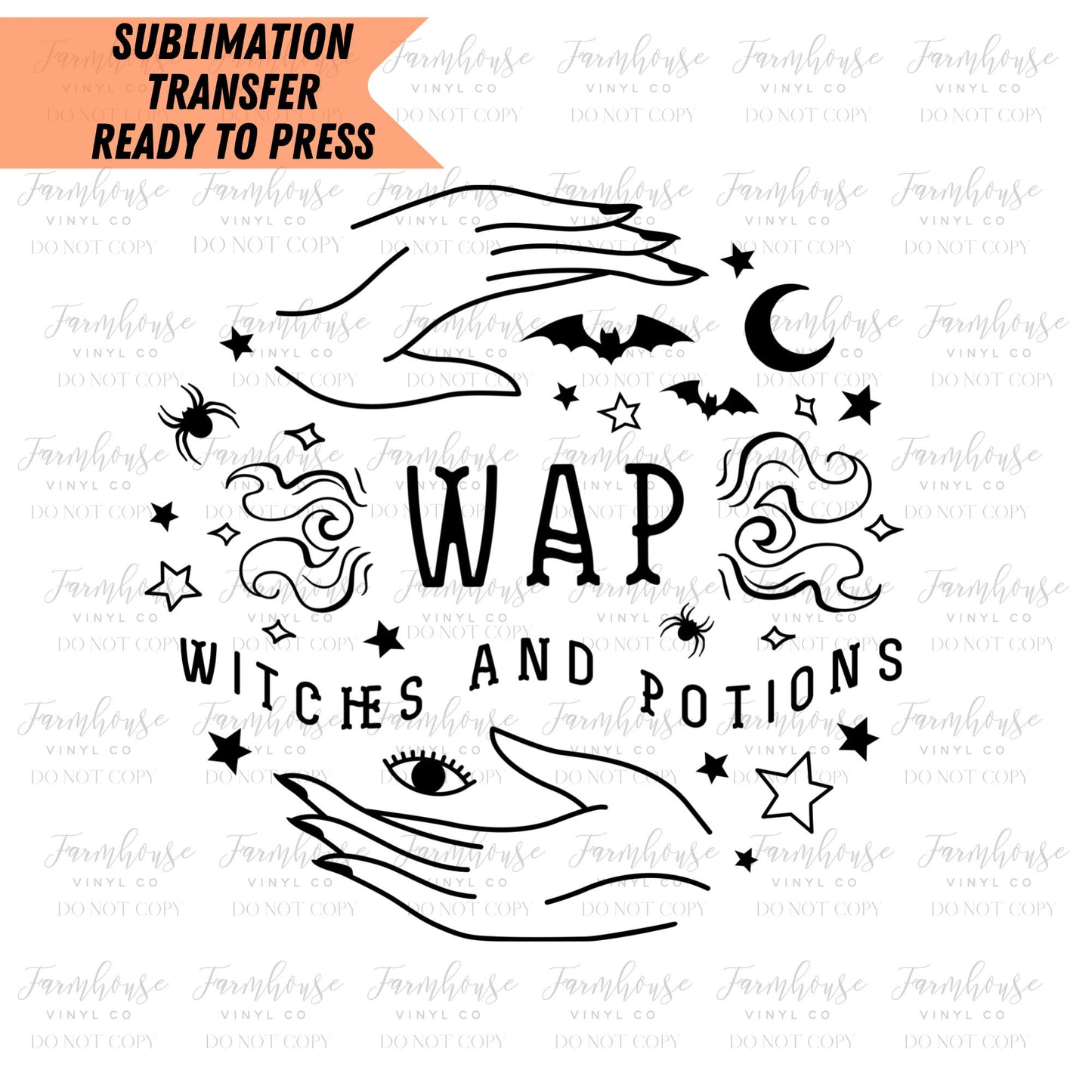 WAP Witches & Potions Halloween Ready To Press Sublimation Transfer - Farmhouse Vinyl Co
