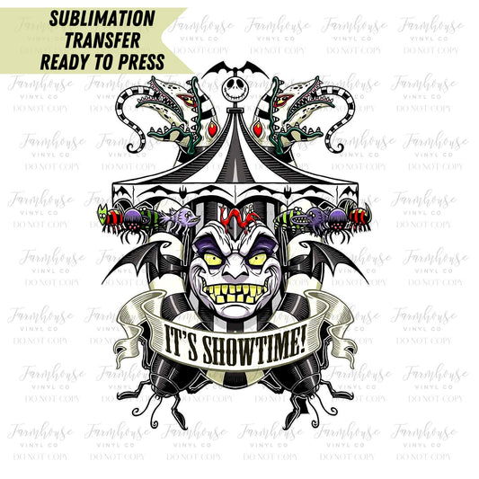 Beetlejuice It's Showtime Ready To Press Sublimation Transfer - Farmhouse Vinyl Co