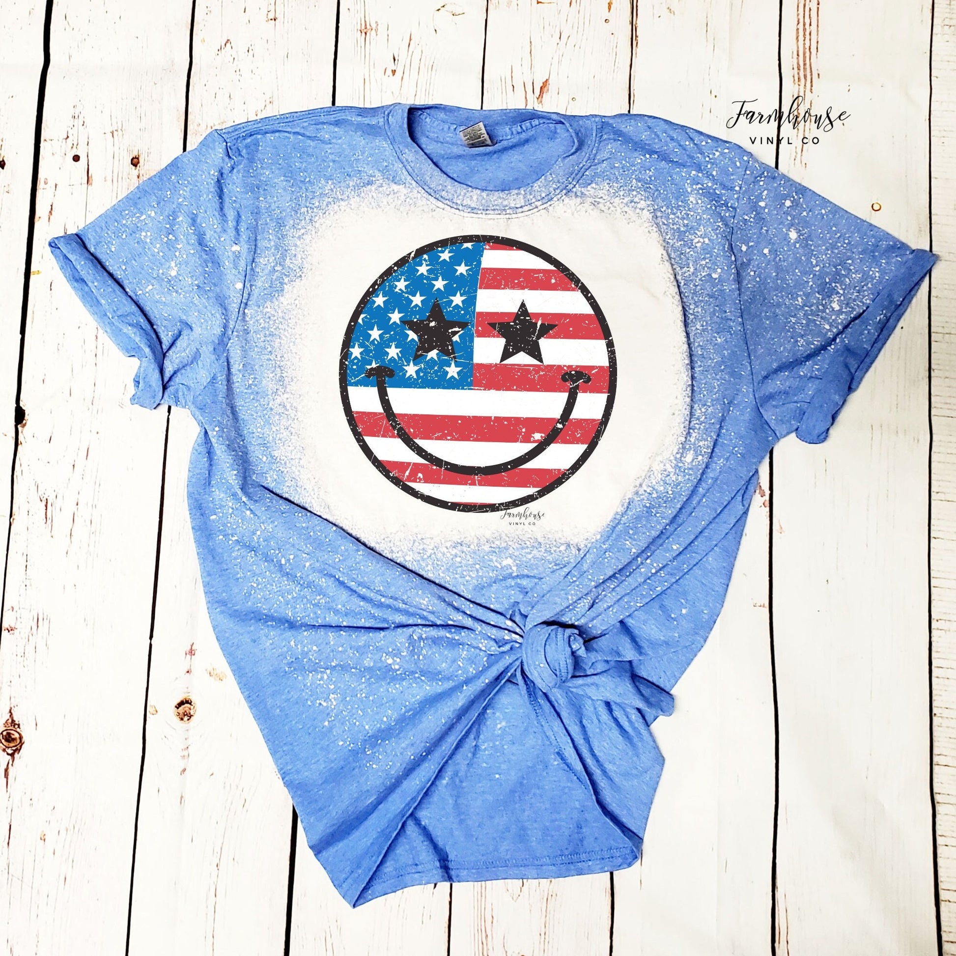 American Flag Stars and Stripes Face Shirt - Farmhouse Vinyl Co