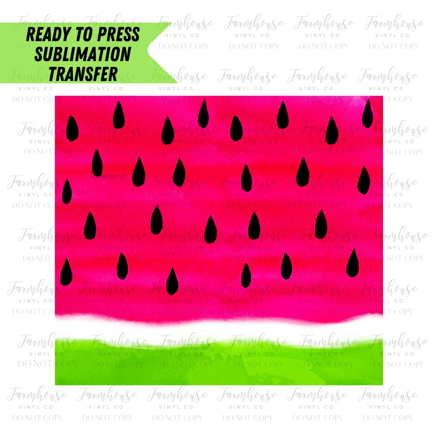 Watermelon Tumbler Wrap Ready To Press Sublimation Transfer - Farmhouse Vinyl Co