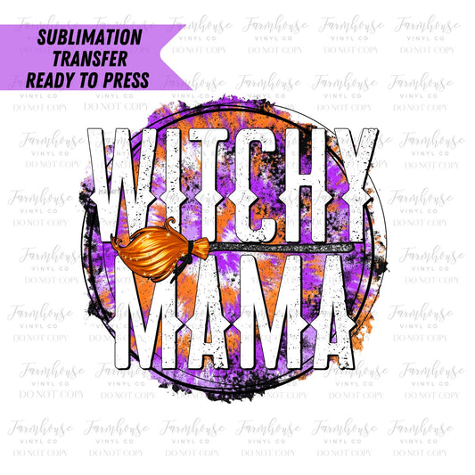 Witchy Mama Halloween, Halloween Sublimation Transfer, Trick or Treat Design, Sublimation Transfer Ready Press, Tie Dye Design, DIY Costume