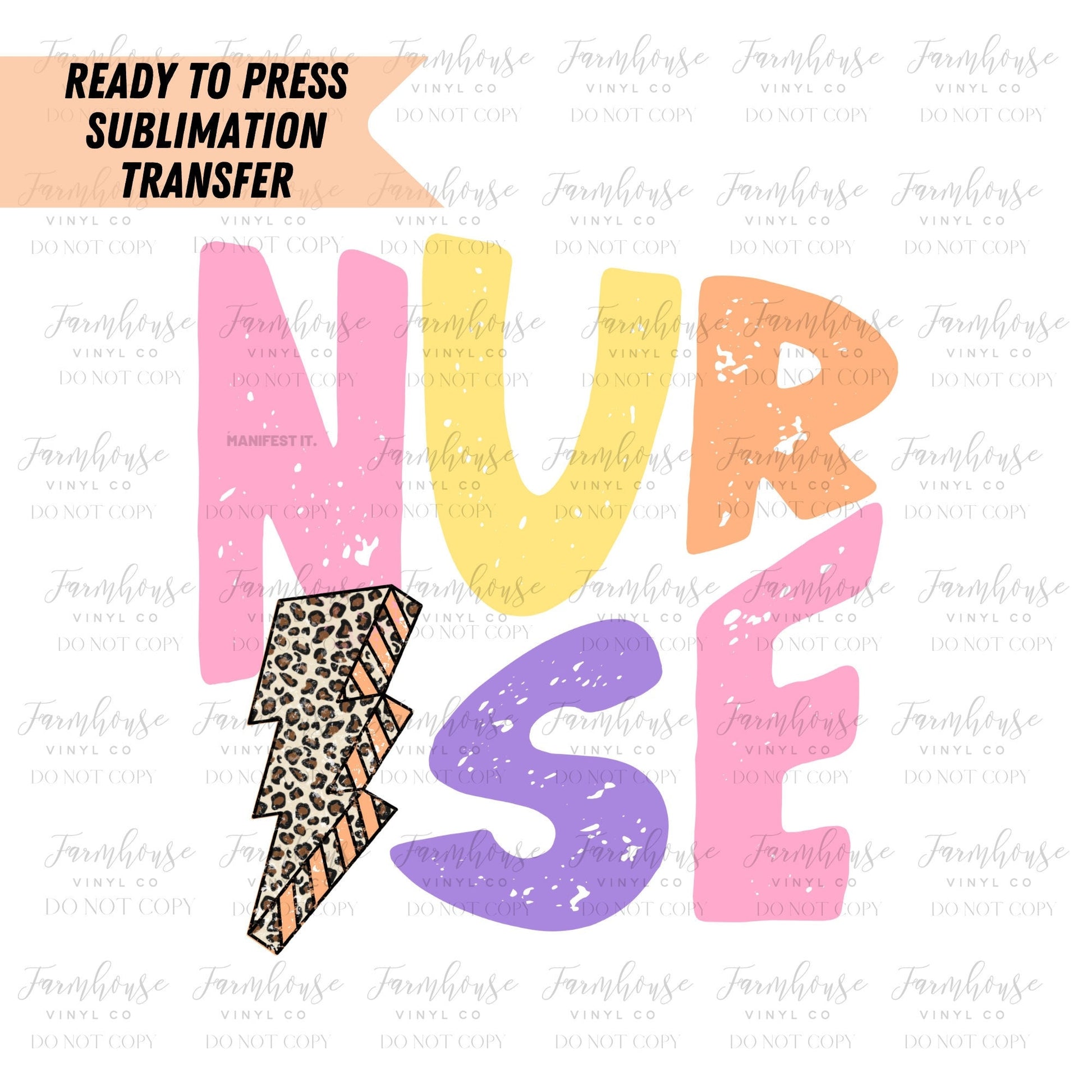Nurse Distressed Leopard Ready To Press Sublimation Transfer - Farmhouse Vinyl Co