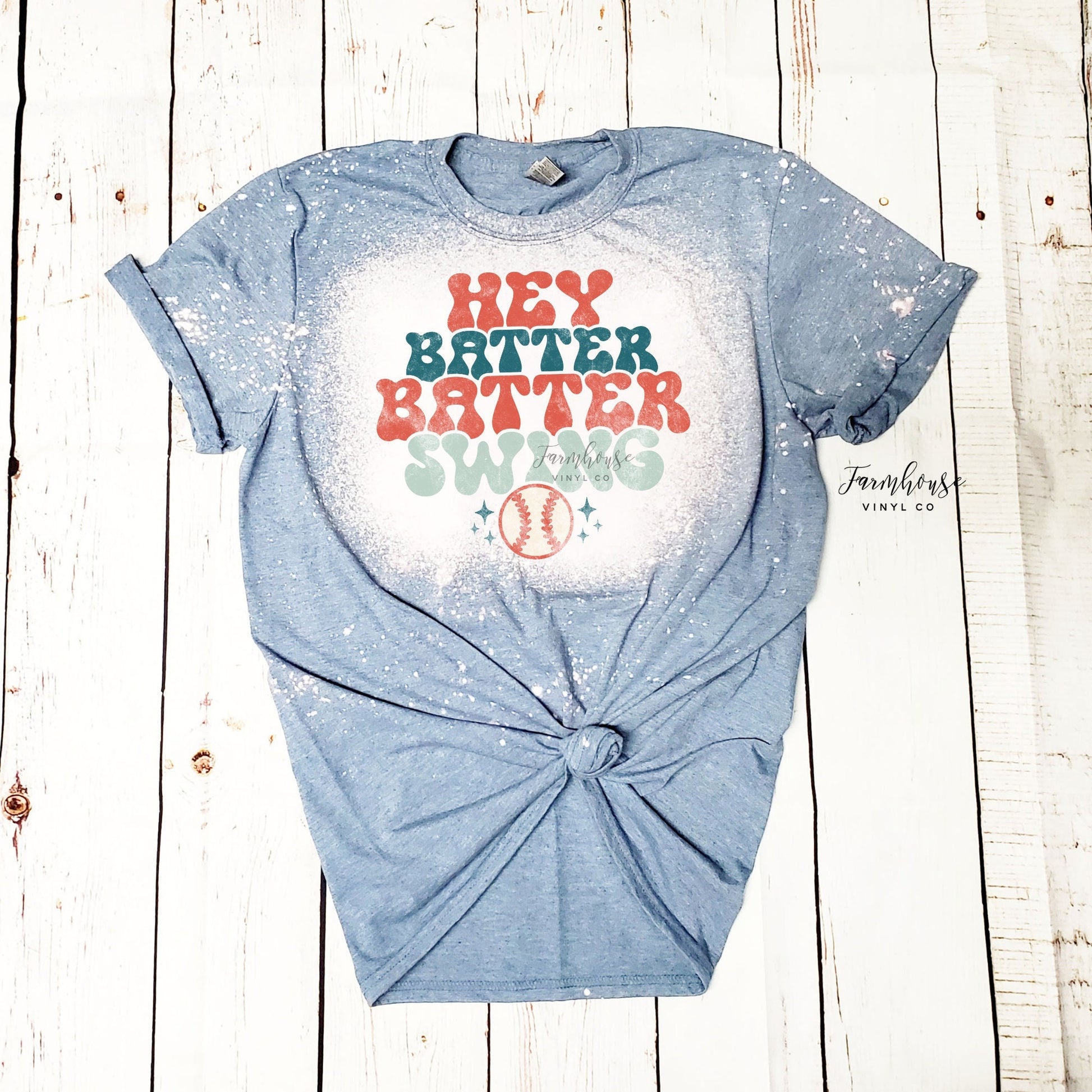 Hey Batter Batter Swing Baseball Shirt - Farmhouse Vinyl Co