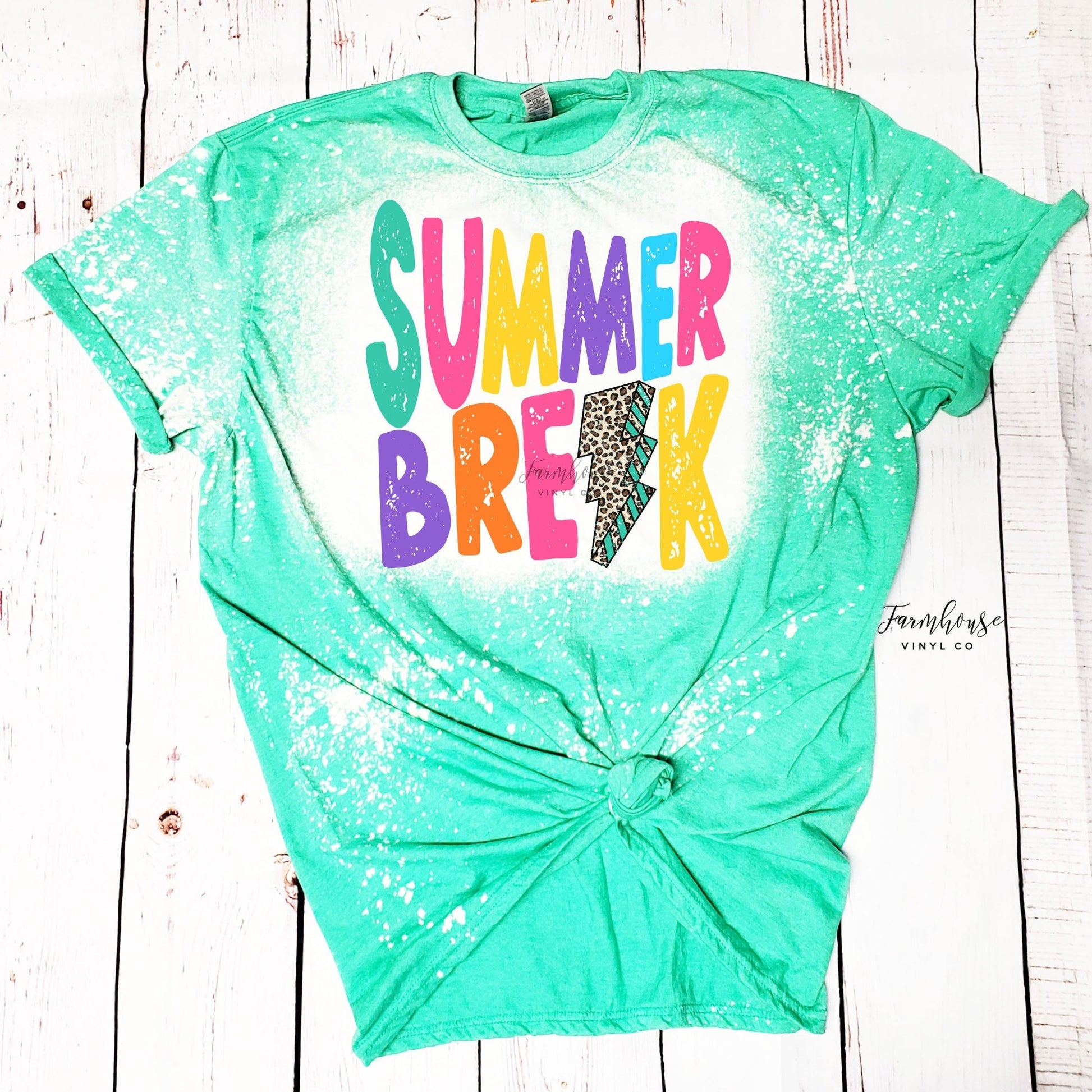 Summer Break Neon Shirt - Farmhouse Vinyl Co