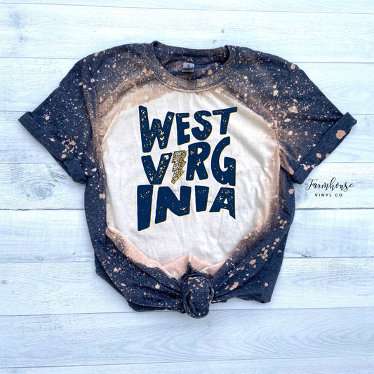 West Virginia Distressed Leopard Shirt - Farmhouse Vinyl Co
