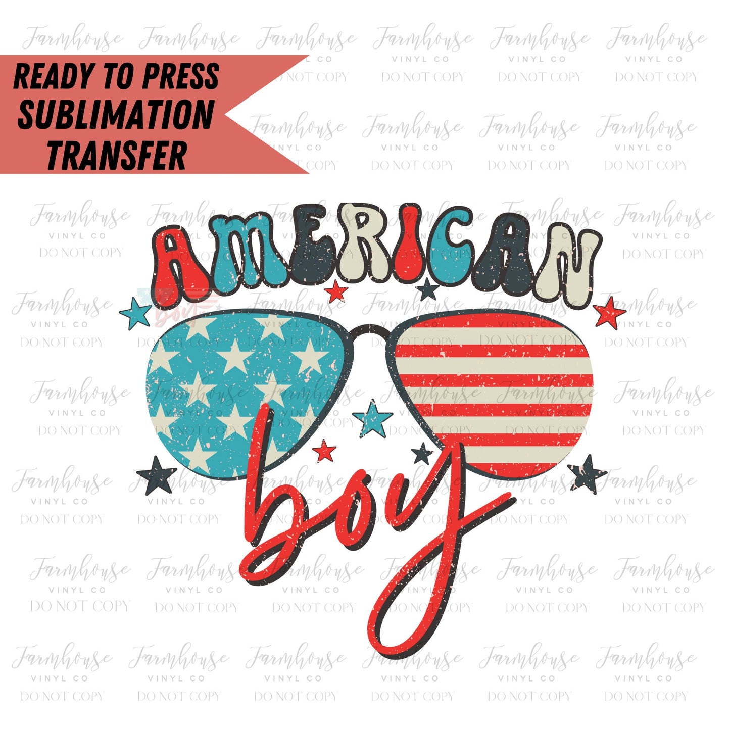 Retro 4th of July American Mama, Ready to Press Sublimation Transfer, Sublimation Transfers, Heat Transfer, 4th of July, American Girl Boy - Farmhouse Vinyl Co