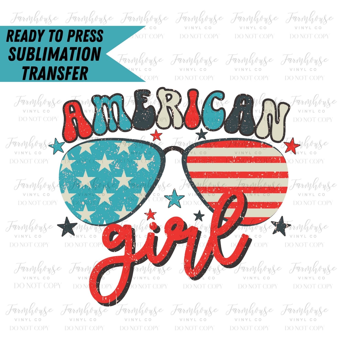 Retro 4th of July American Boy, Ready to Press Sublimation Transfer, Sublimation Transfers, Heat Transfer, 4th of July, American Girl Boy - Farmhouse Vinyl Co