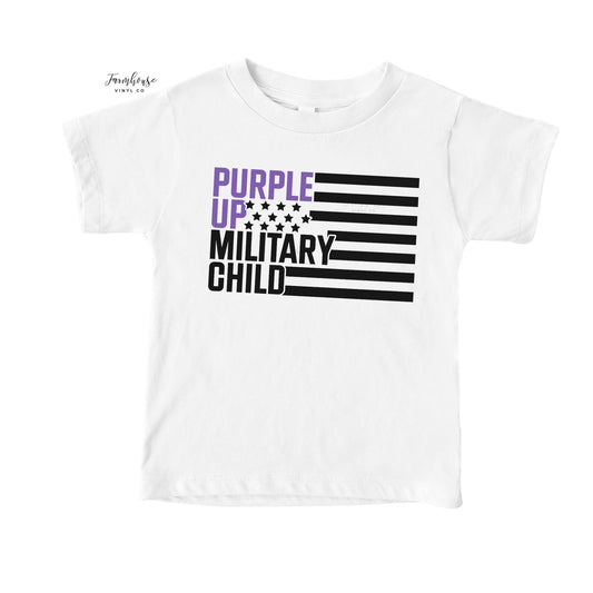 Purple Up Military Kids Flag Shirt - Farmhouse Vinyl Co