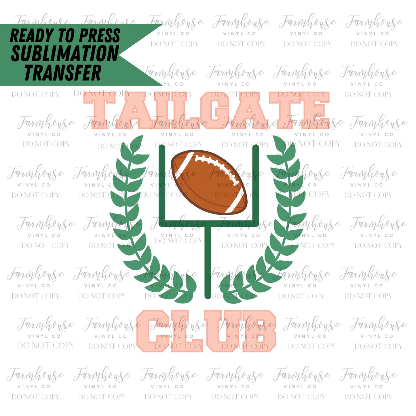 Tailgate Club Football, Ready to Press Sublimation Transfer, Team Mom, Heat Transfer Design, Team Sport Designs, Friday Night Lights - Farmhouse Vinyl Co