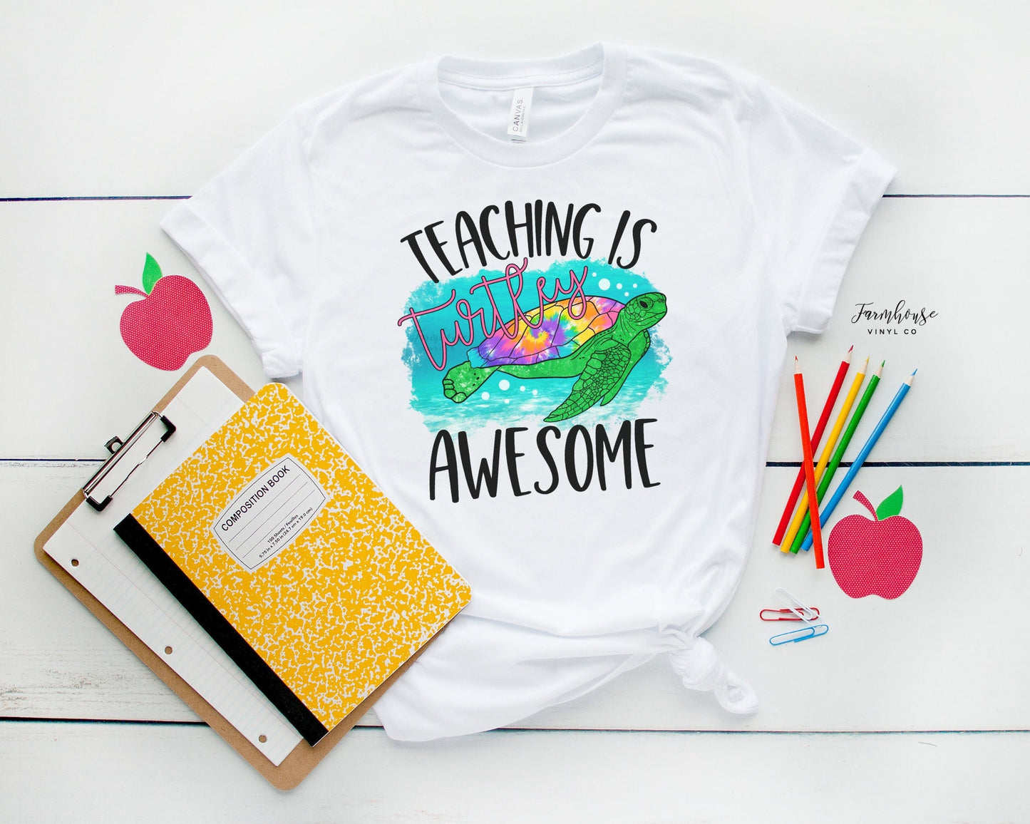 Teaching is Turtley Awesome Shirt - Farmhouse Vinyl Co
