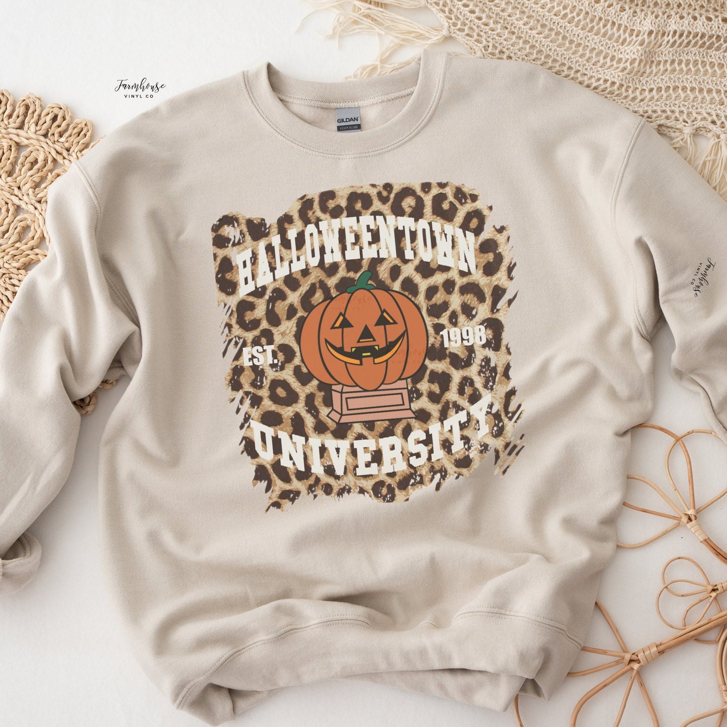 Halloweentown University Leopard Shirt - Farmhouse Vinyl Co