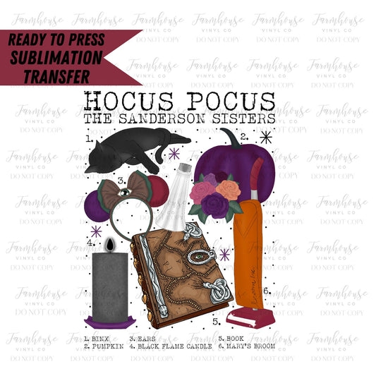 Hocus Pocus Chart, Oh Look Another Glorious Morning, Ready To Press, Sublimation Transfers, Halloween Lover Sub, Sublimation, Goth Girl
