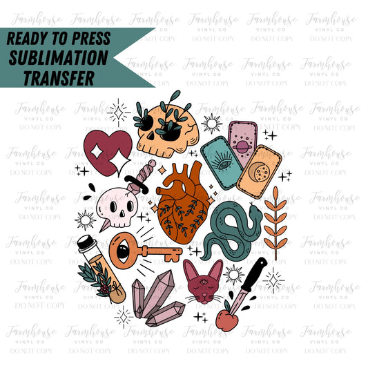 Halloween Little Things, Ready to Press Sublimation Transfer, Trending Graphic 22, Sublimation Prints, Witch Cauldron Halloween - Farmhouse Vinyl Co