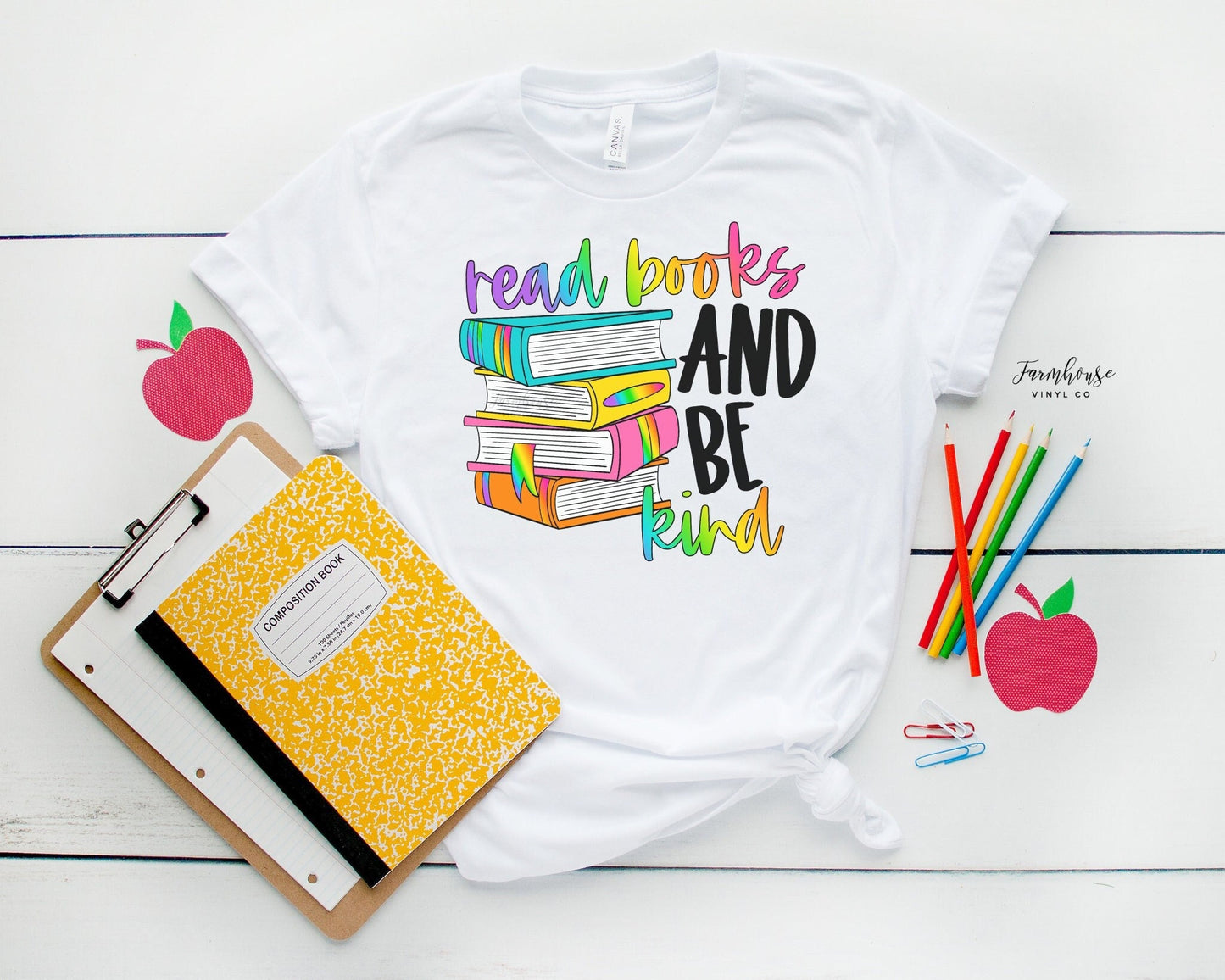 Read Books & Be Kind Shirt - Farmhouse Vinyl Co