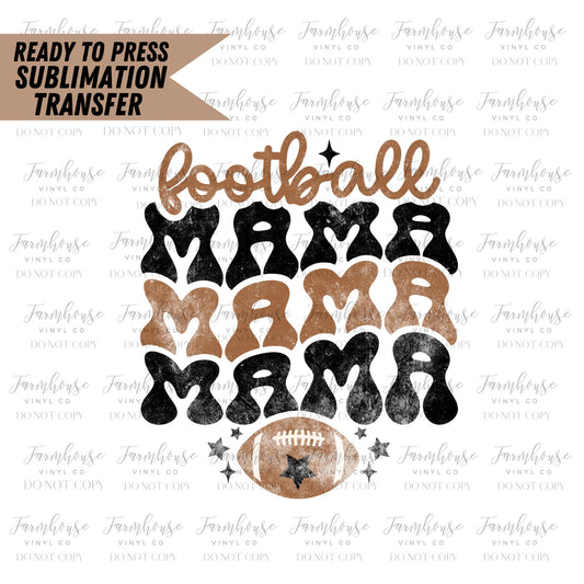 Football Mama, Ready to Press Sublimation Transfer, Team Mom, Heat Transfer Design, Team Sport Designs, Friday Night Lights, Retro Football