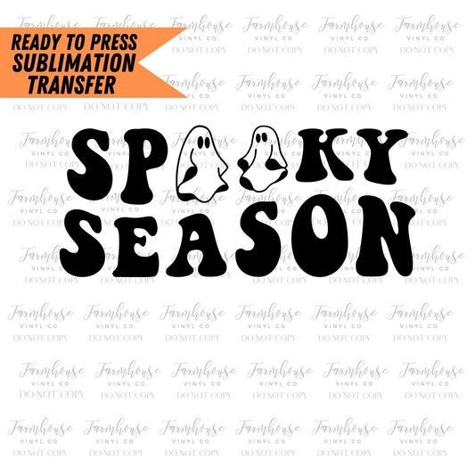 Spooky Season Design, Ready to Press Sublimation Transfers, Sublimation design, Trick or Treat, Halloween Ghost Retro Design, Kids Halloween