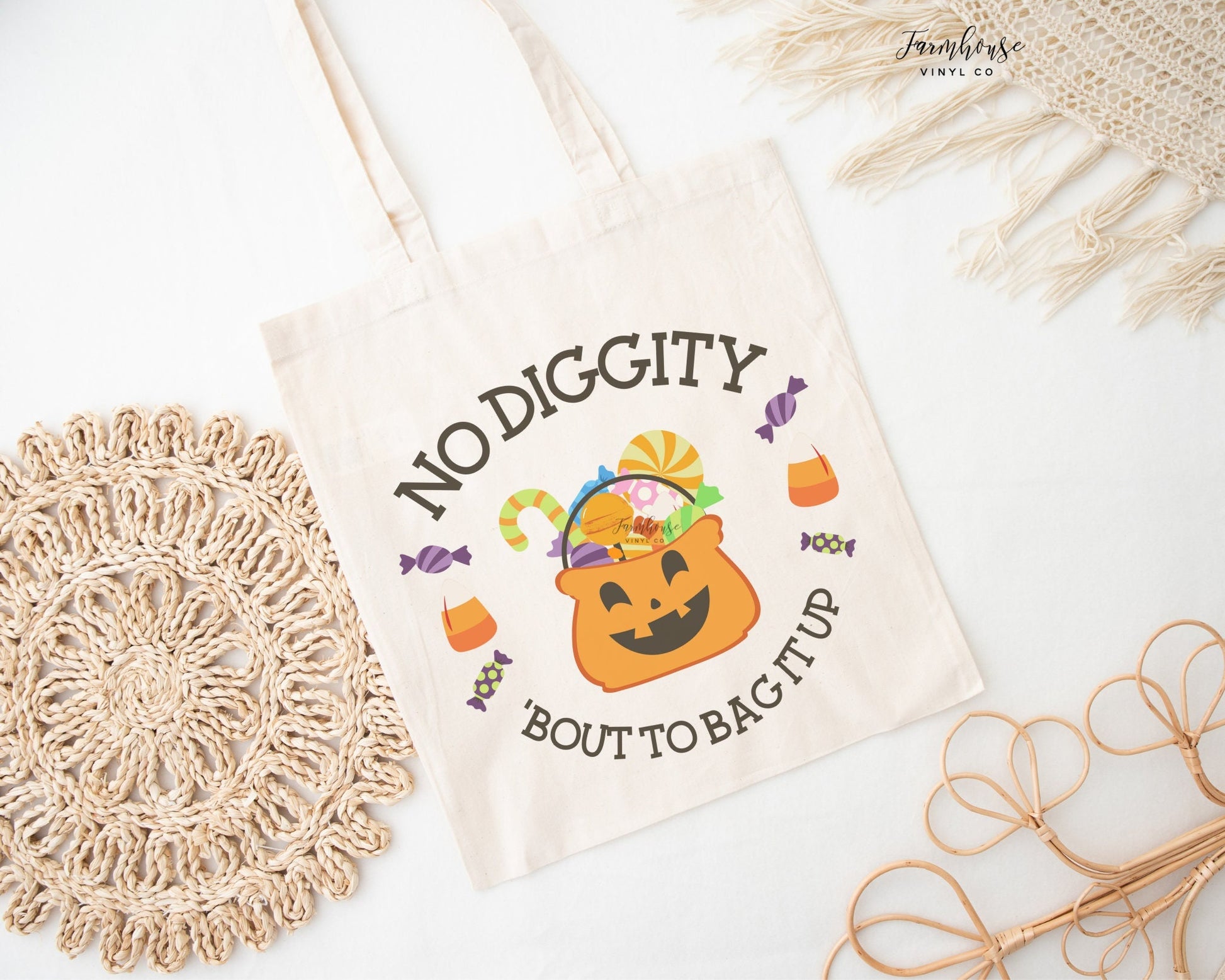 No Diggity Bout to Bag it Up Tote Bag - Farmhouse Vinyl Co