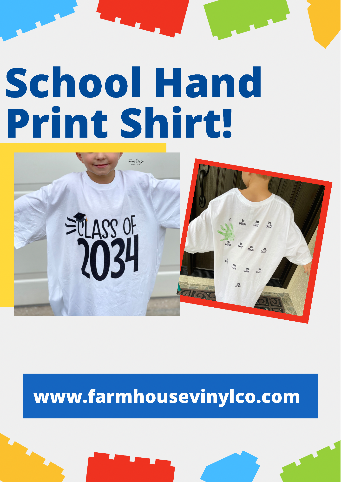 Class of 2034 Hand Print Shirt - Farmhouse Vinyl Co