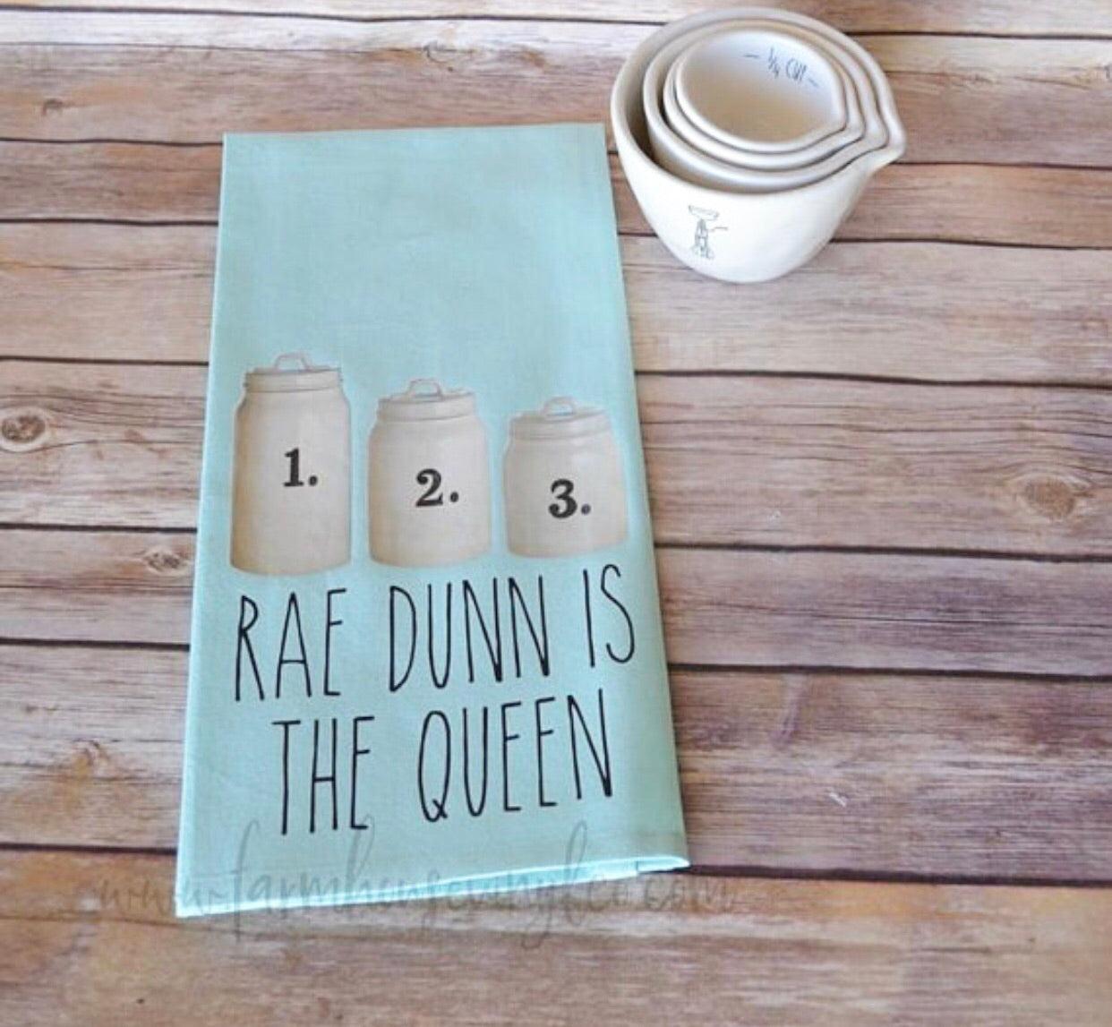 1 2 3 Rae Dunn Is The Queen Canister Towel – Farmhouse Vinyl Co