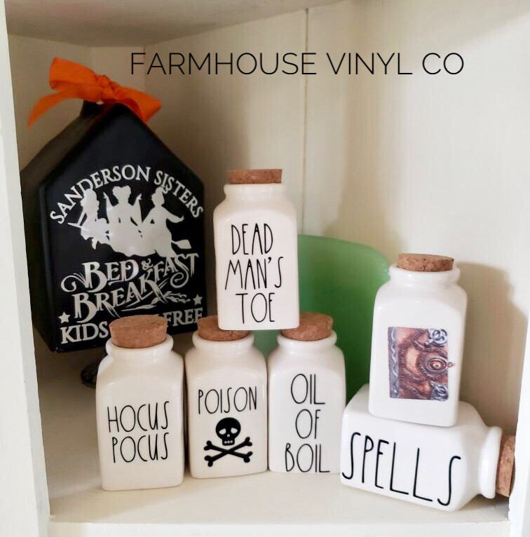 Hocus Pocus Halloween Spice Jar Decals - Farmhouse Vinyl Co