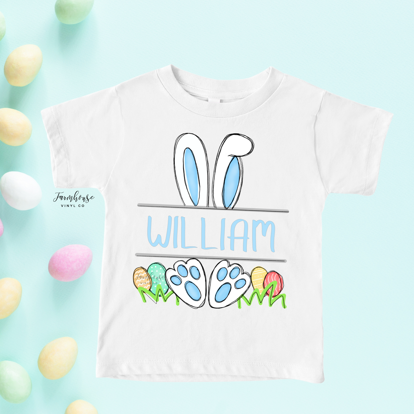 Personalized Easter Bunny Shirt - Farmhouse Vinyl Co